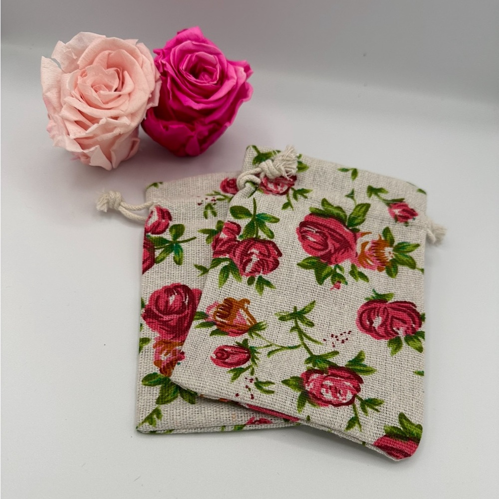 Rose Canvas gift bags (10)